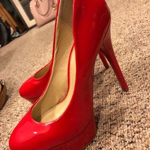 Red Aldo heels